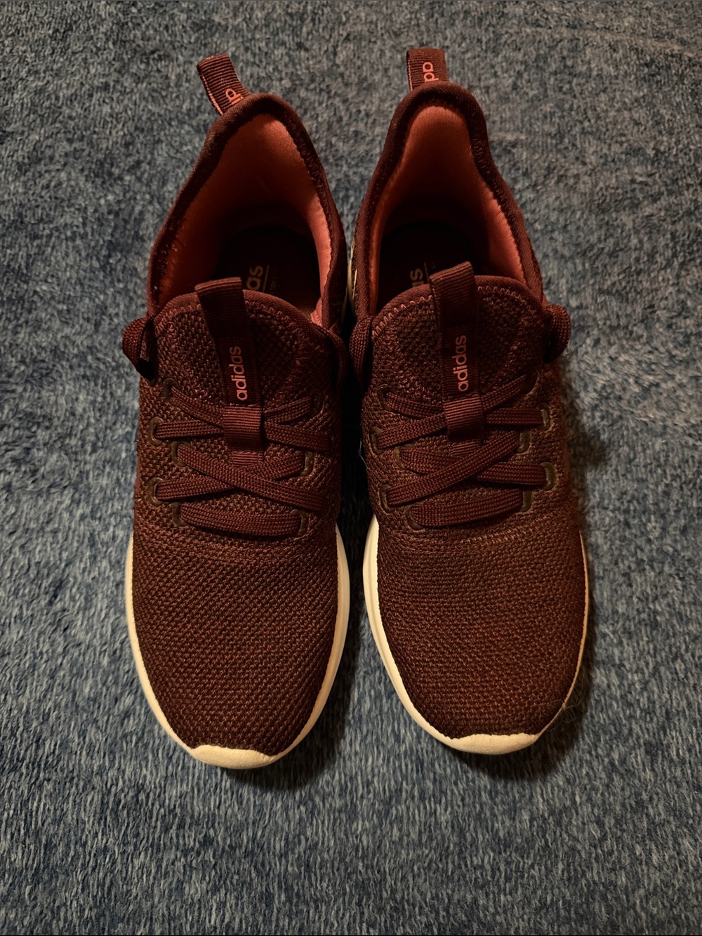 adidas Women's Maroon Knit Slip-On Athletic Sneakers